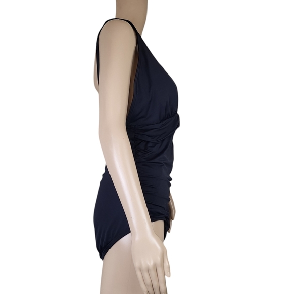 Michael Michael Kors Women's Logo Ring Shirred Maillot One-Piece - Picture 2 of 4